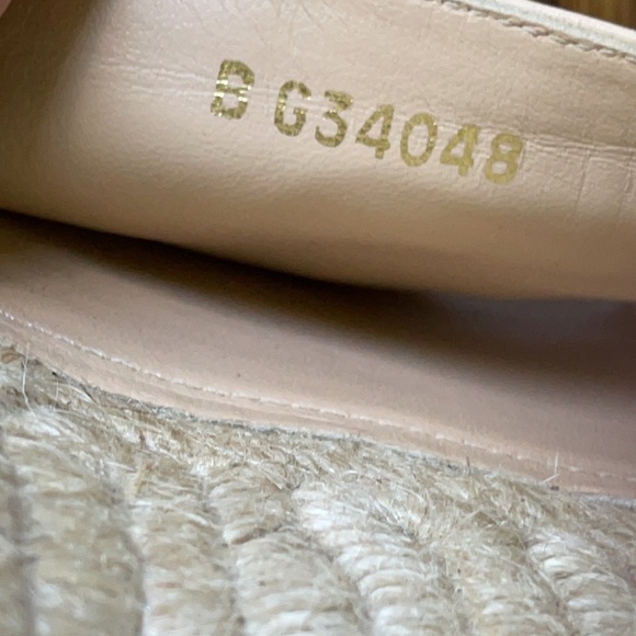 New Chanel Beige Lambskin Pearl CC Espadrille SlipOn Slides Sandals Sz 38 - Picture 9 of 9